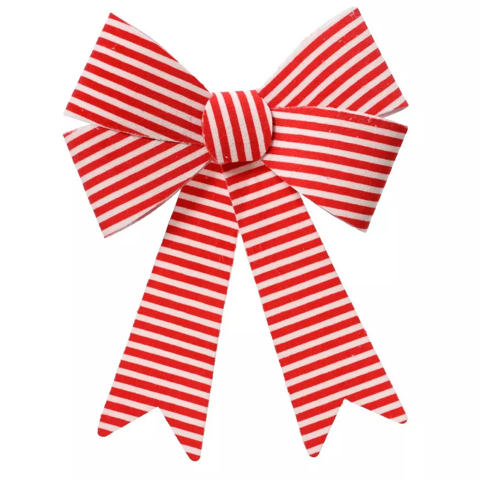 Confezione di  5 fiocchi Righe Rosso 1