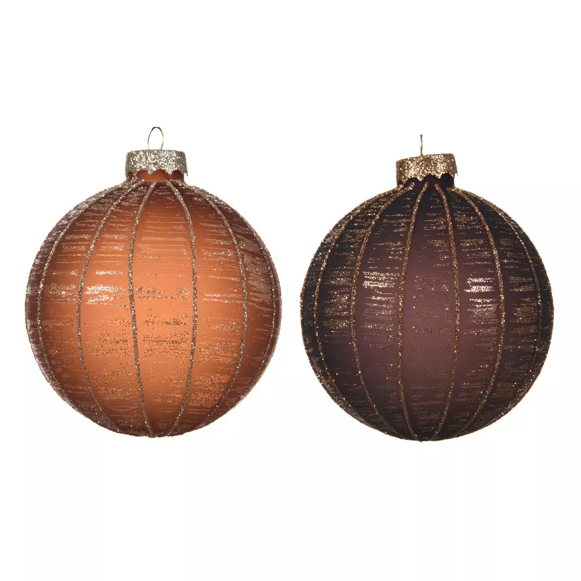 Lot de 3 boules de Noël en verre (D80 mm) Epsilon Multicolore  1