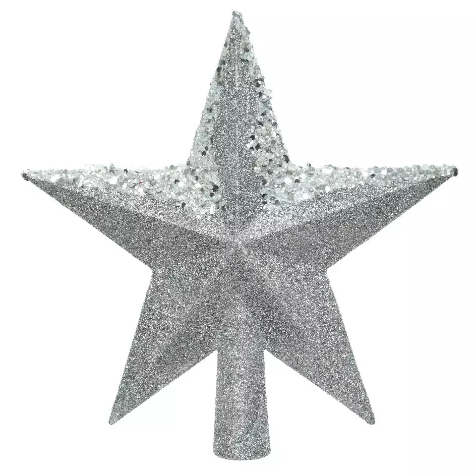 Puntale albero paillete Alpeo Argento 1