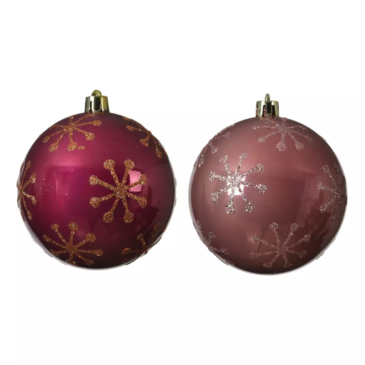 12er Set Weihnachtskugeln (D80 mm) Maya Purpur 1