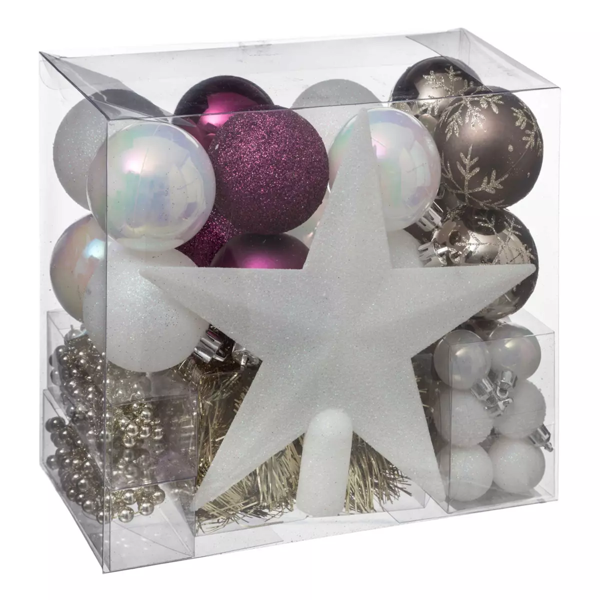 Kit de décoration de sapin de Noël Aspen Violet 1