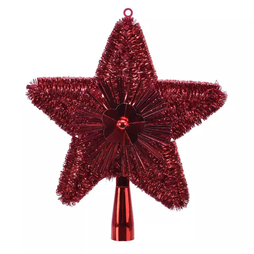 Puntale albero Stella Rosso 1