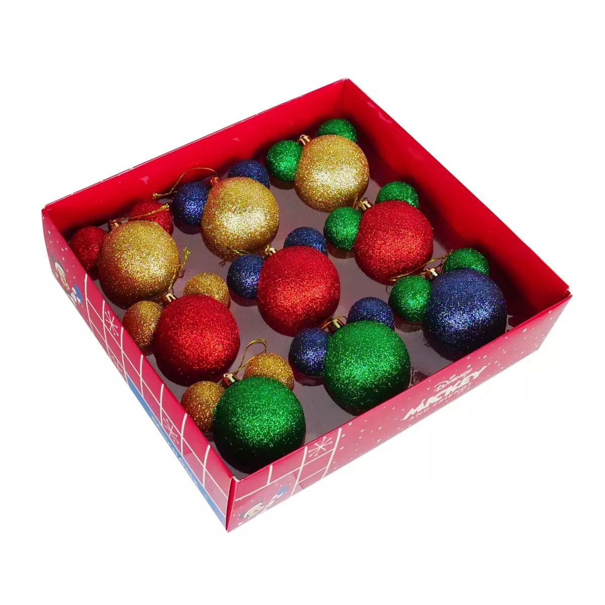 9er Set Weihnachtskugeln (D60 mm) Disney Mickey Mehrfarbig in Geschenkbox 1