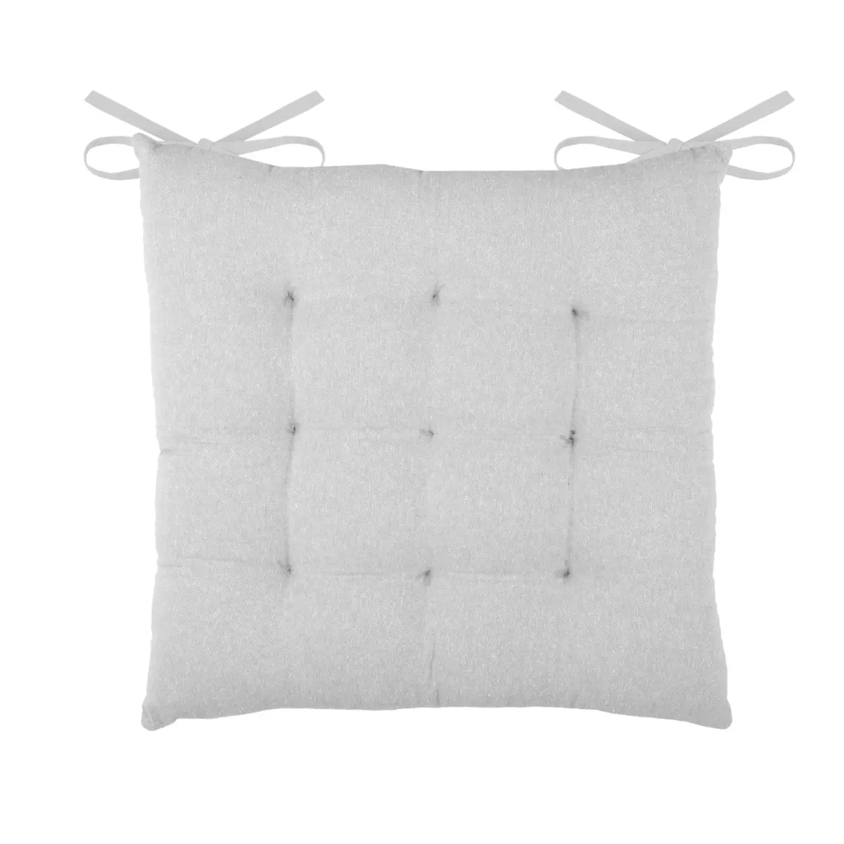 Cuscino per sedia quadrato Sibérie bianco, grigio e dorato 3