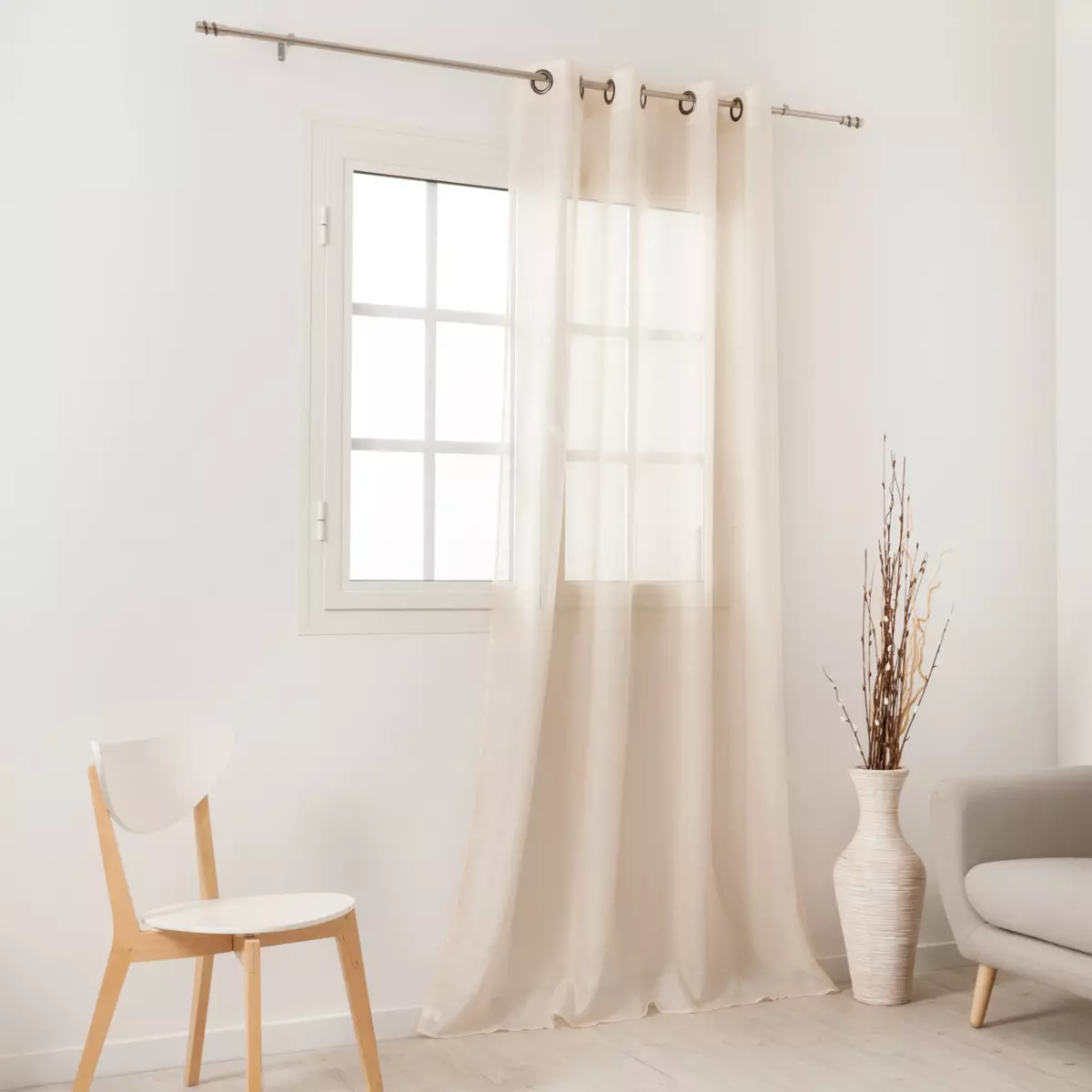 Voilage (145 x 240 cm) Givrée Beige 3