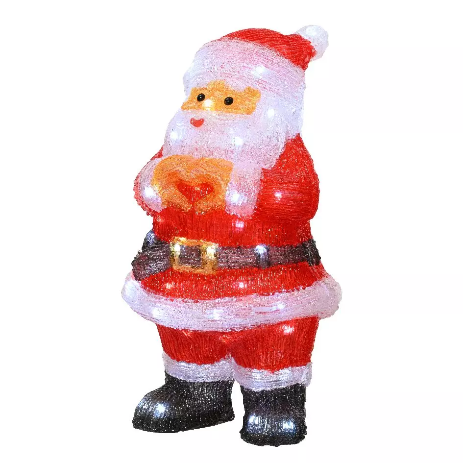 Père Noël lumineux Billy Blanc froid 60 LED 2