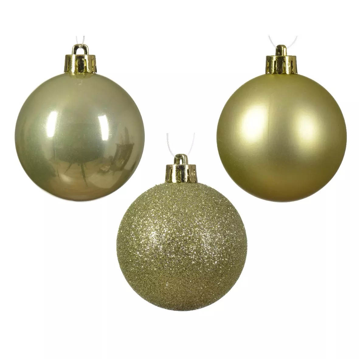 Lot de 30 boules de Noël Alpine assorties Pistache 2