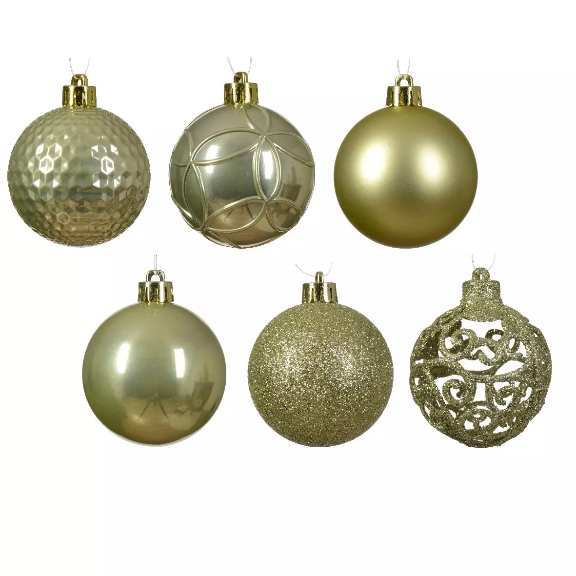 Confezione di 37 palline di Natale (D60 mm) Alpine Mix Pistacchio 2