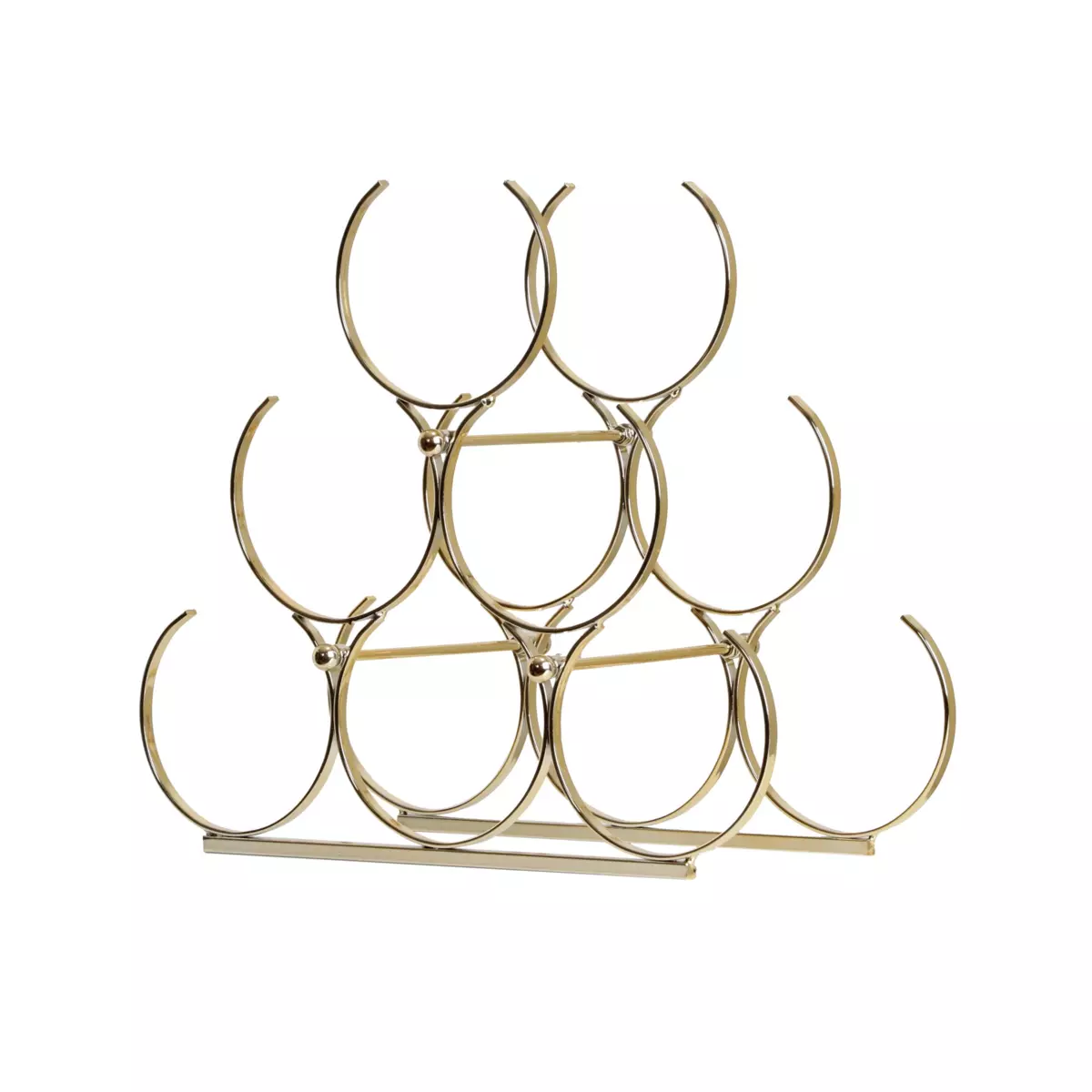 Metalen flessenrek (H 28 cm) Noa Goudkleurig