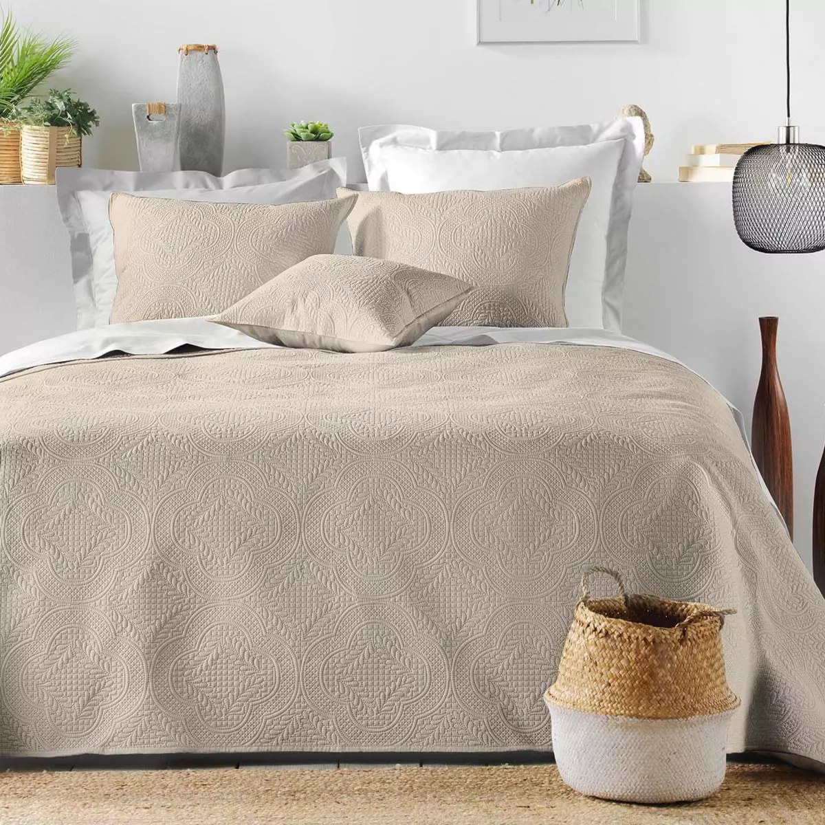 Housse de coussin (40 cm) Romane Taupe 3