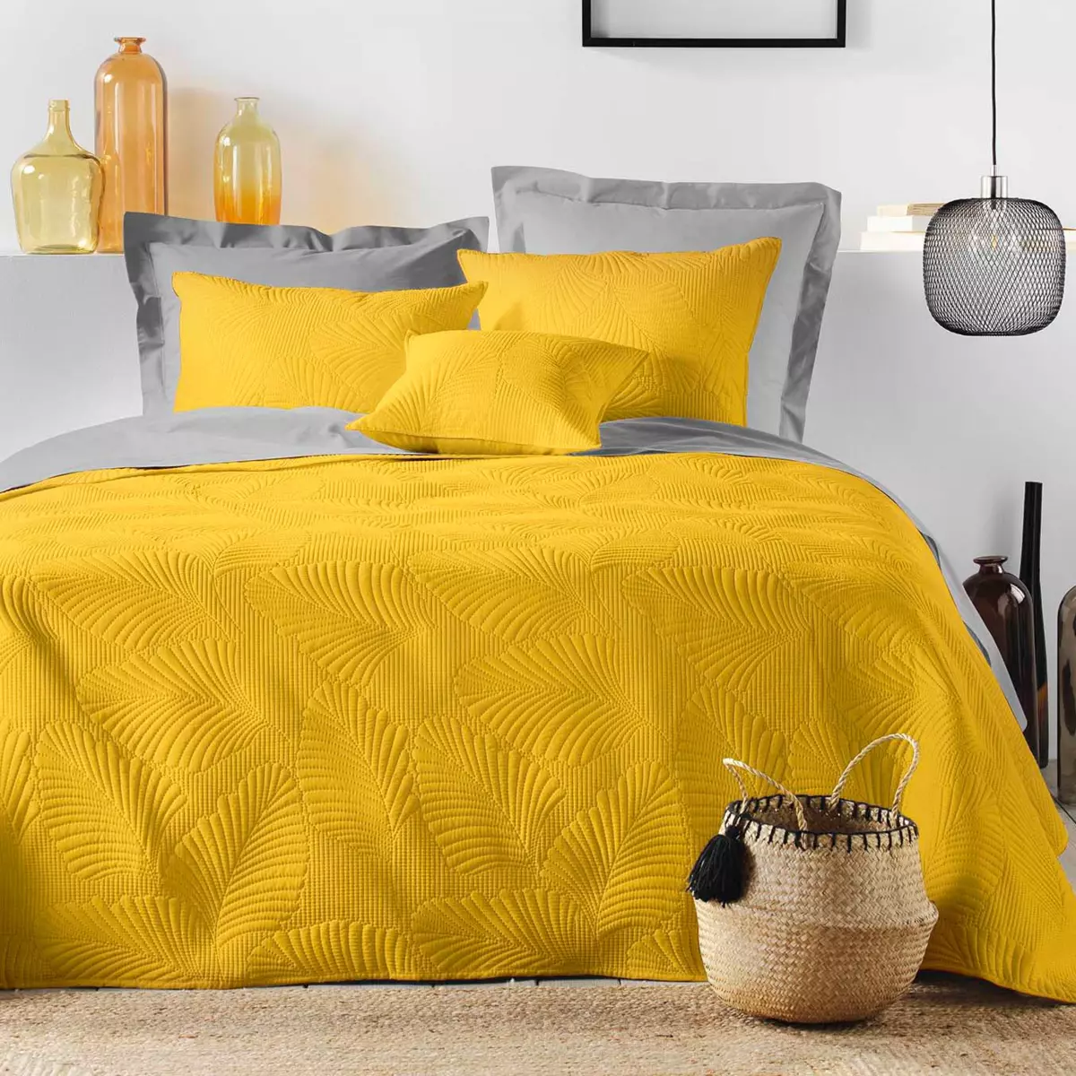 Housse de coussin (60 cm) Palombine Jaune ocre 3