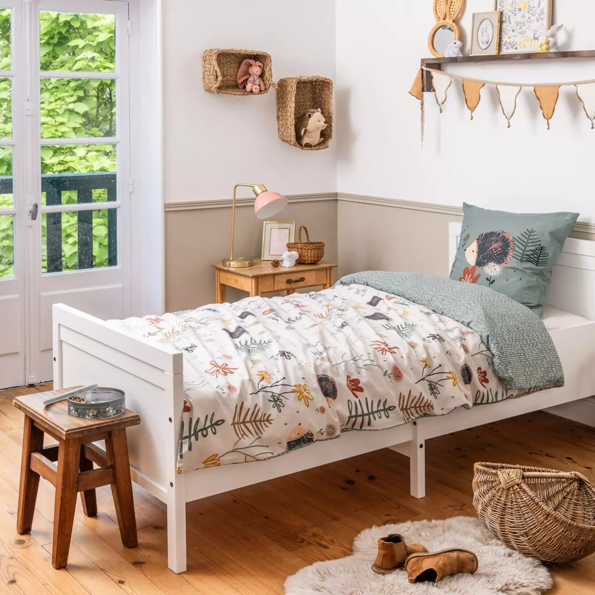 Housse de couette et une taie enfant coton (140 cm) Polisson Multicolore 4
