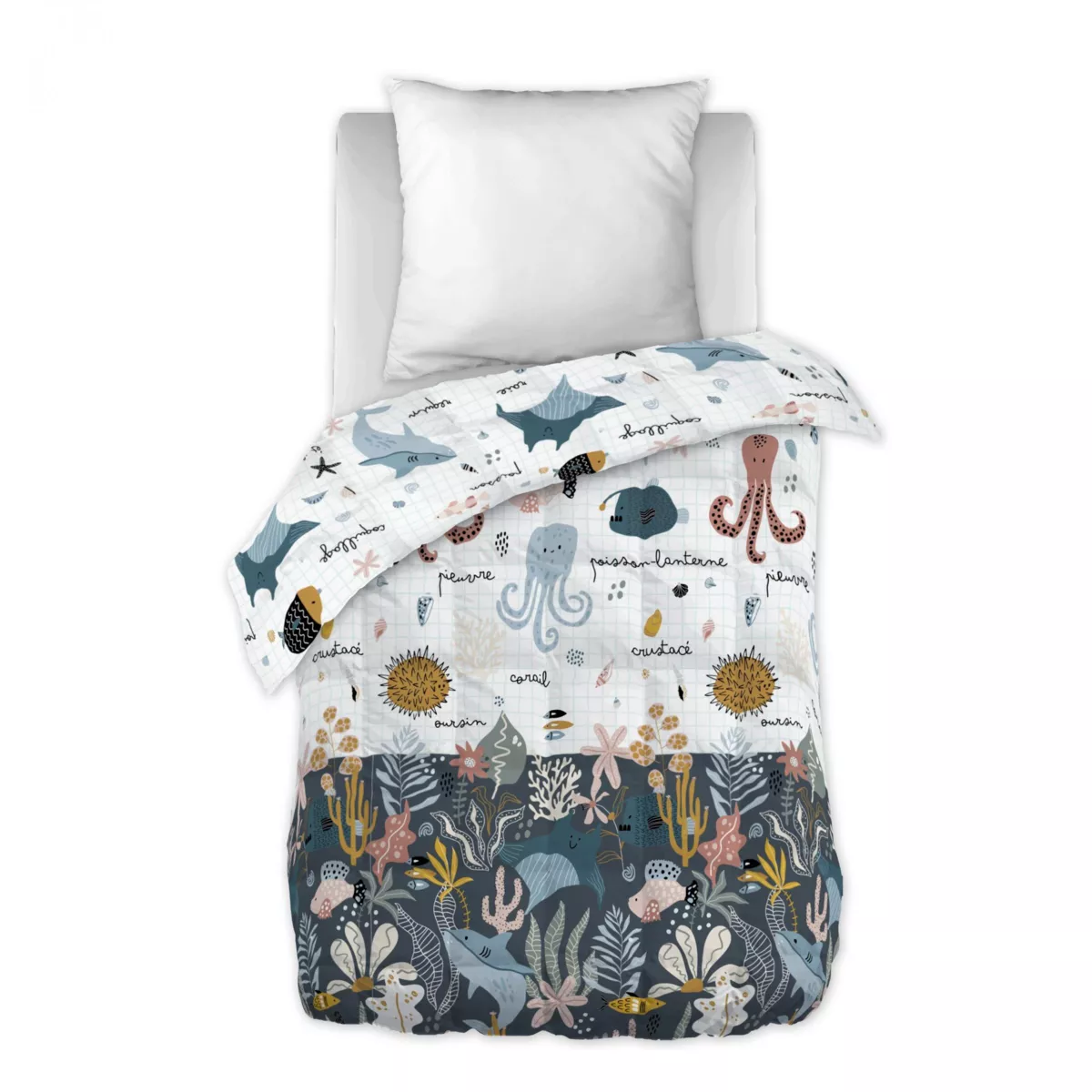 Piumino letto con stampa bambino (140 x 200 cm) Octopia Multicolore