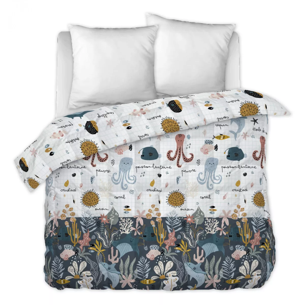 Edredón estampado infantil (260 x 240 cm) Octopia Multicolore 1