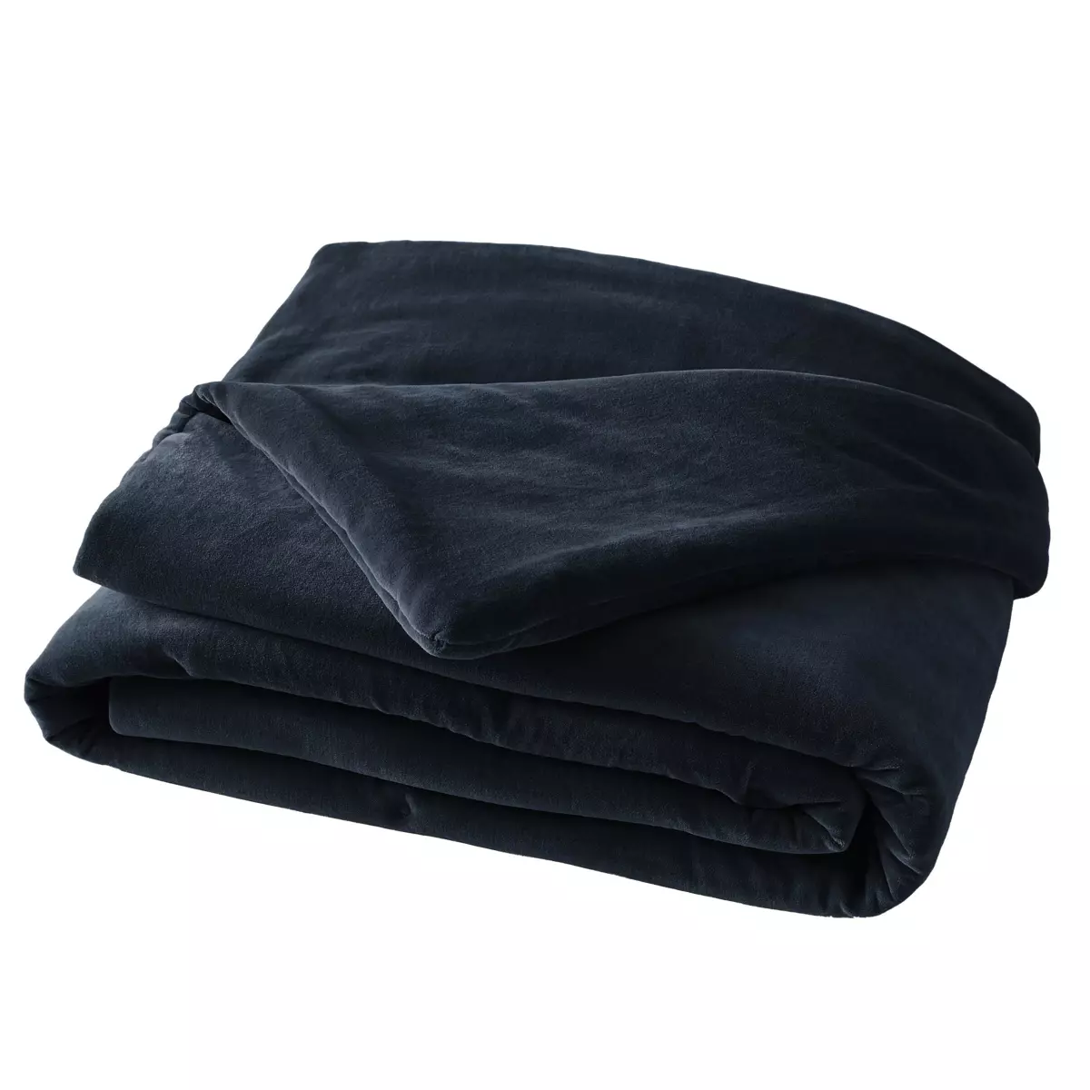 Edredón de terciopelo de algodón (90 x 200 cm) César Azul noche