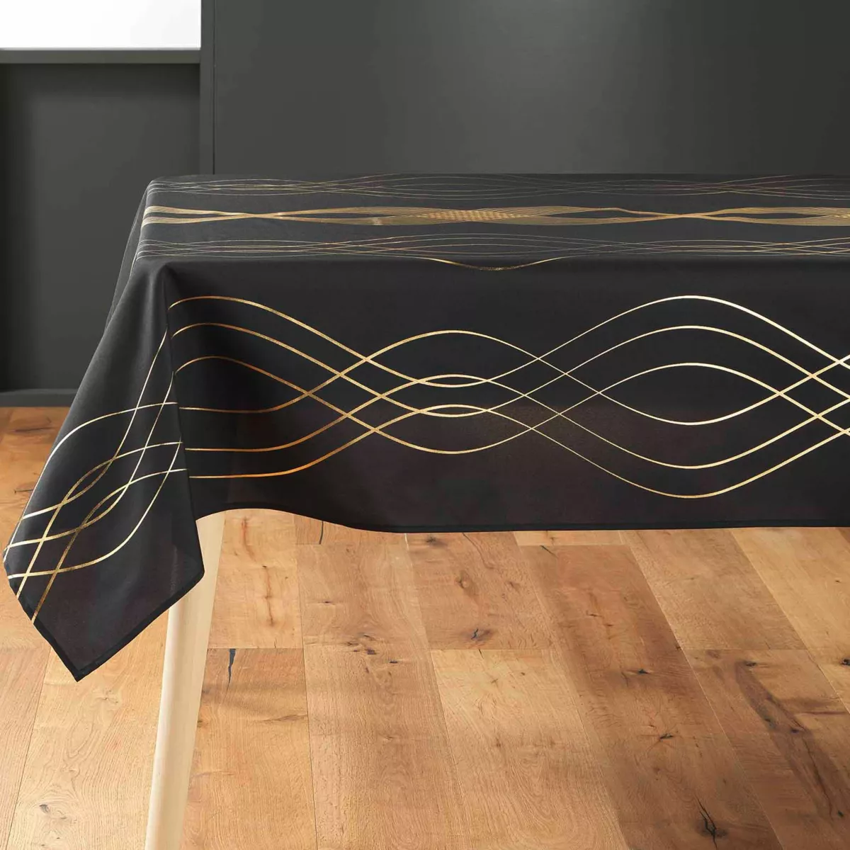 Tafelkleed rechthoekig (L240 cm) Elona Zwart