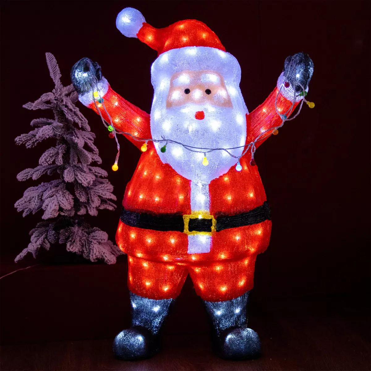 Verlichte kerstman met lichtsnoer Koud wit 180 LED 1