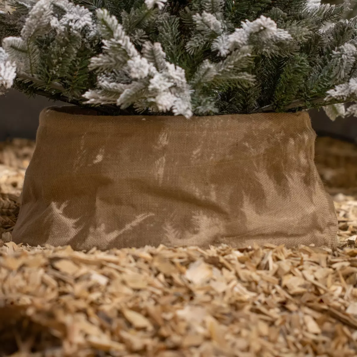 Kerstboommand Jute naturelkleur 1