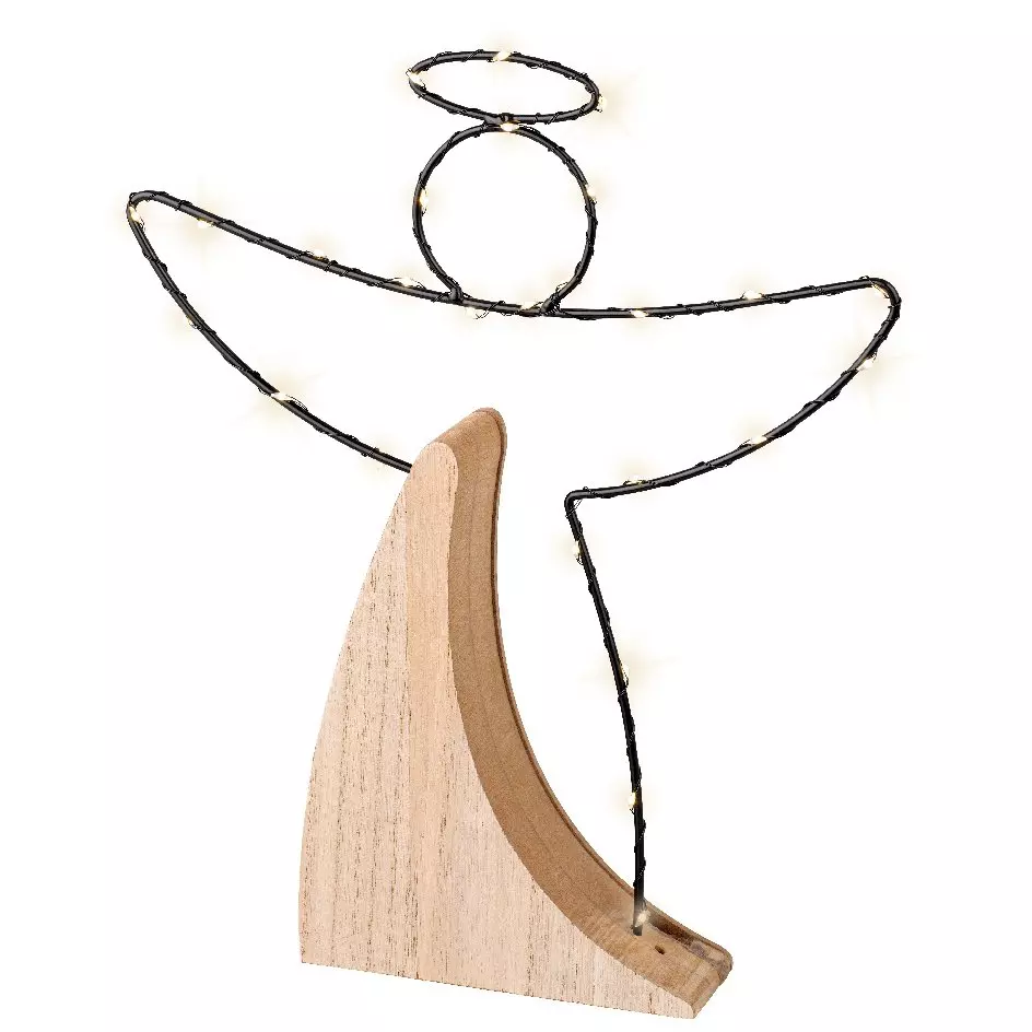 Angelo luminoso Glory a pile PM Bianco caldo 3