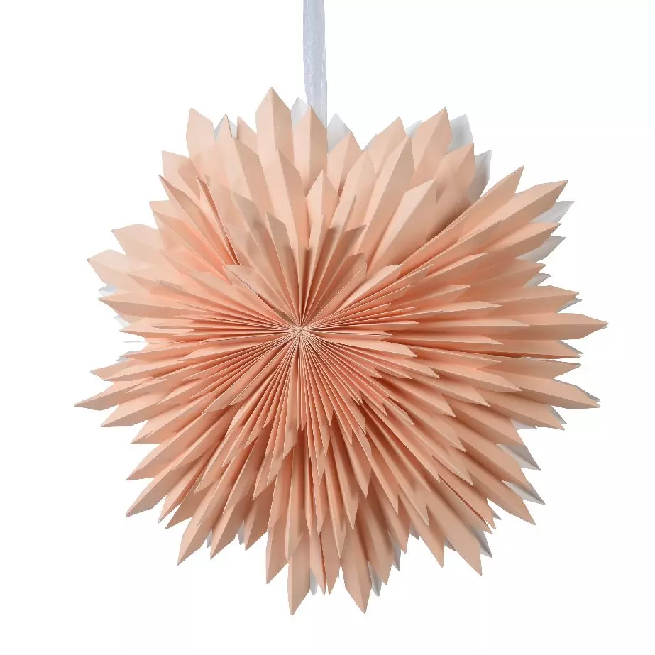 Suspension lumineuse Flocon étoilé Rose clair 2