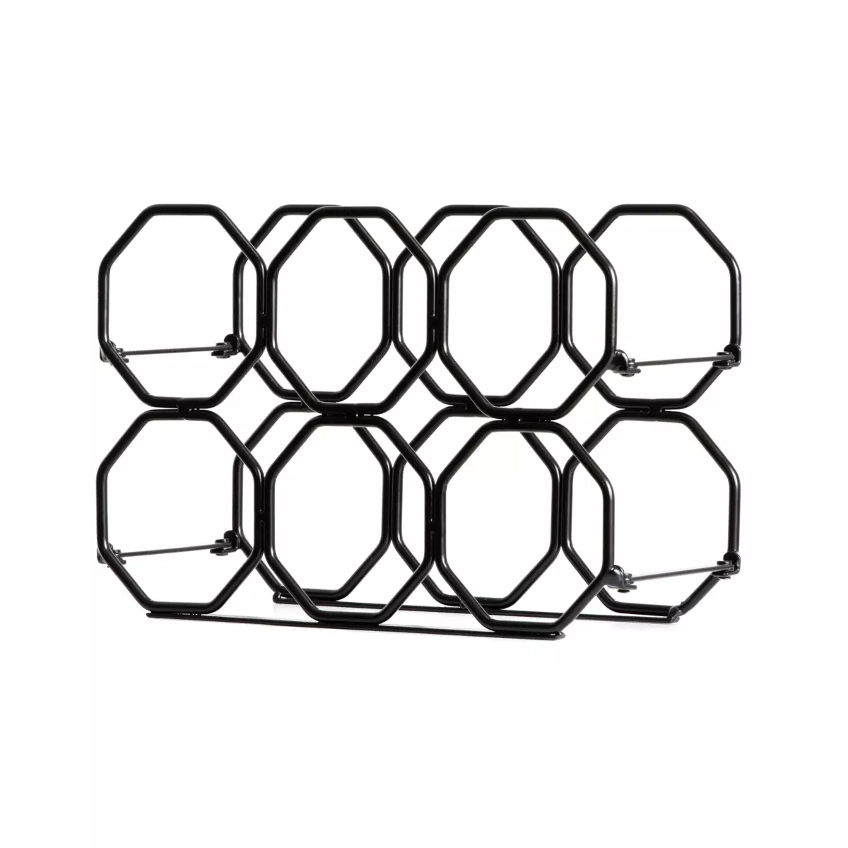 Range-bouteilles métal pliable (H22 cm) Elio Noir 2