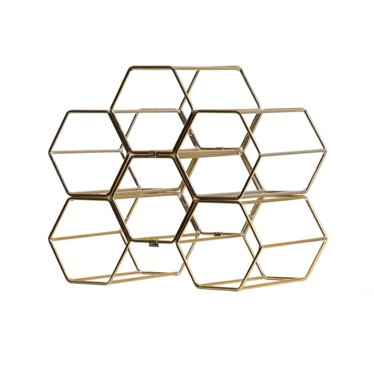 set di 2 portabottiglie metallo impilabili (H26 cm) Côme Oro 2