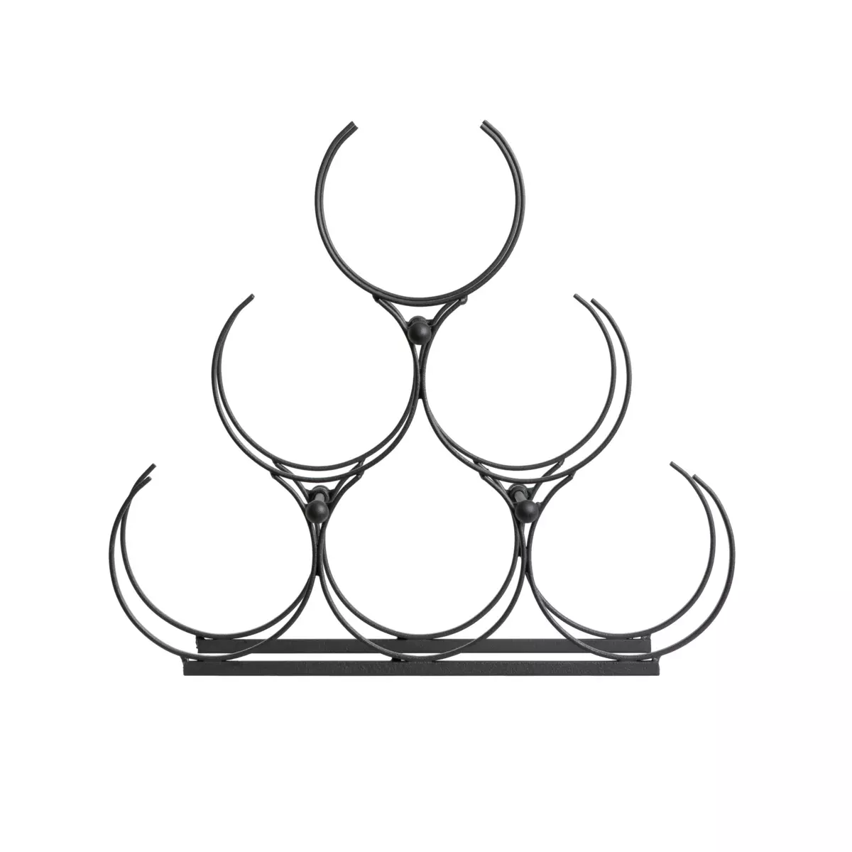 Metalen flessenrek (H 28 cm) Noa Zwart