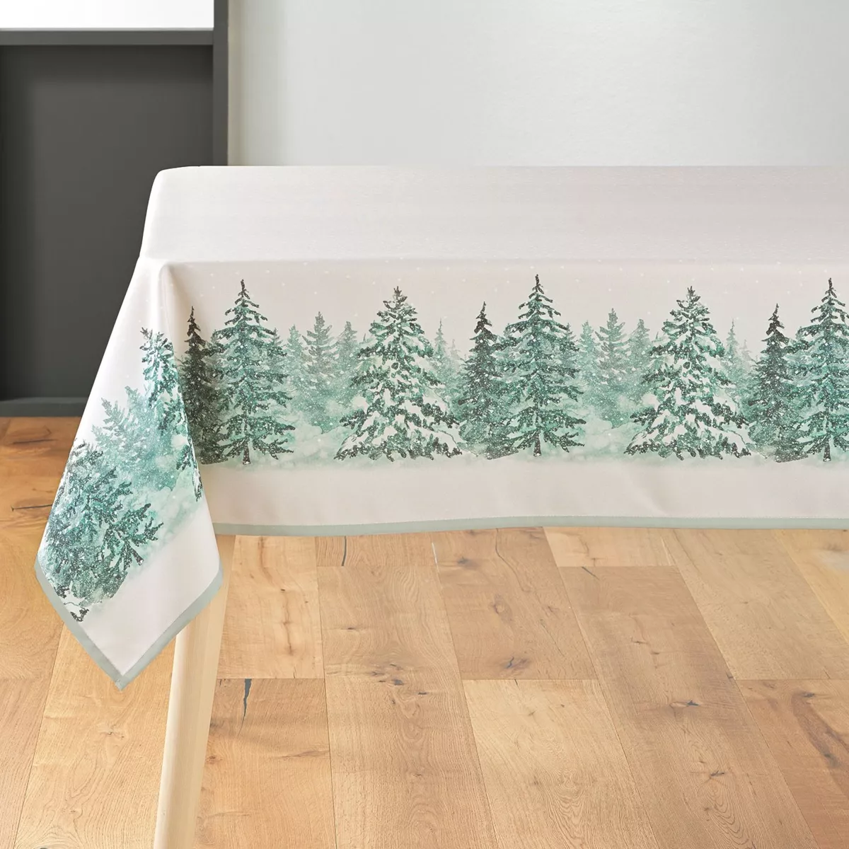 Nappe de Noël rectangulaire (150 x 300 cm) Christmas Ecru