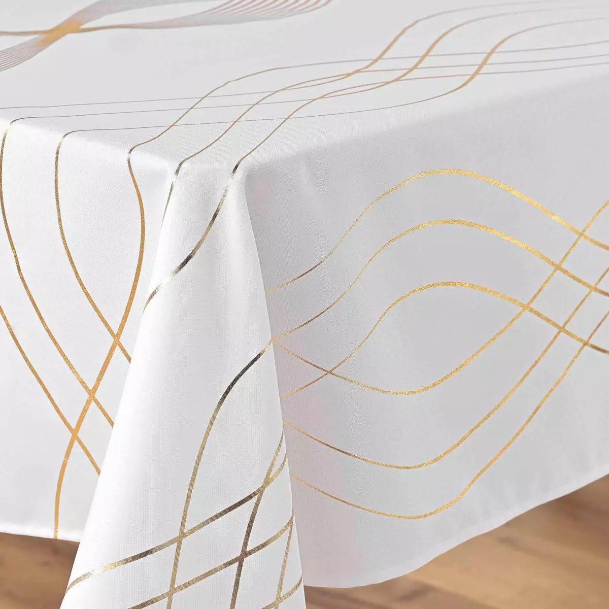 Tischdecke rechteckig (L300 cm) Pampille Weiß 2