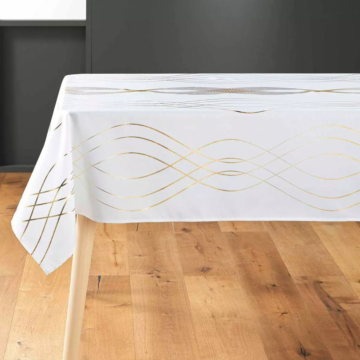 Tischdecke rechteckig (L300 cm) Pampille Weiß
