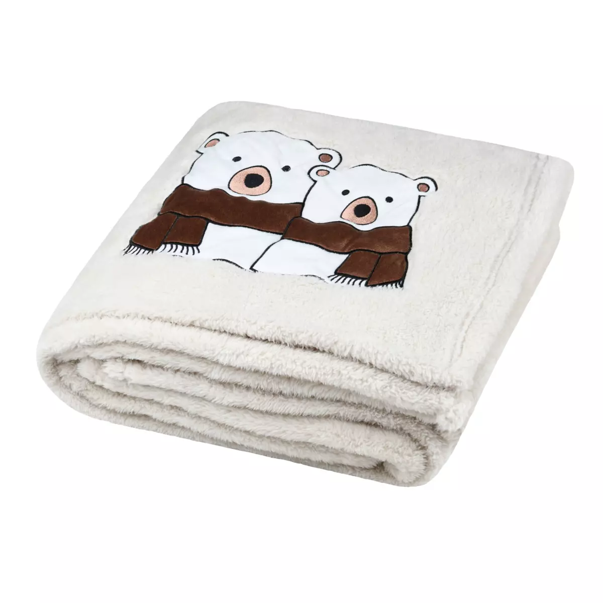 Plaid de noël (150 cm) Douillet Ecru 1