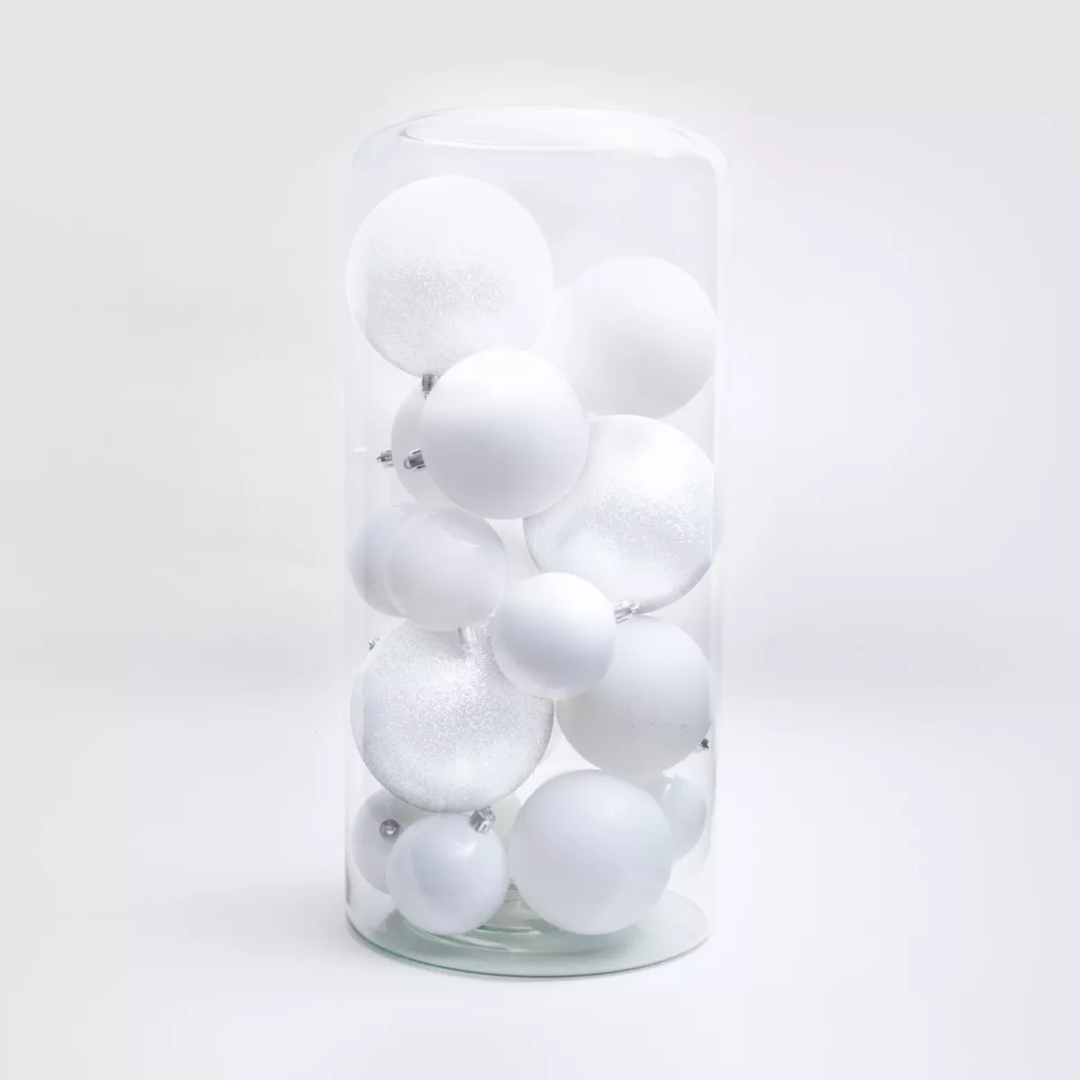 Lot de 20 boules de Noël  assorties New Alpine Blanc 2