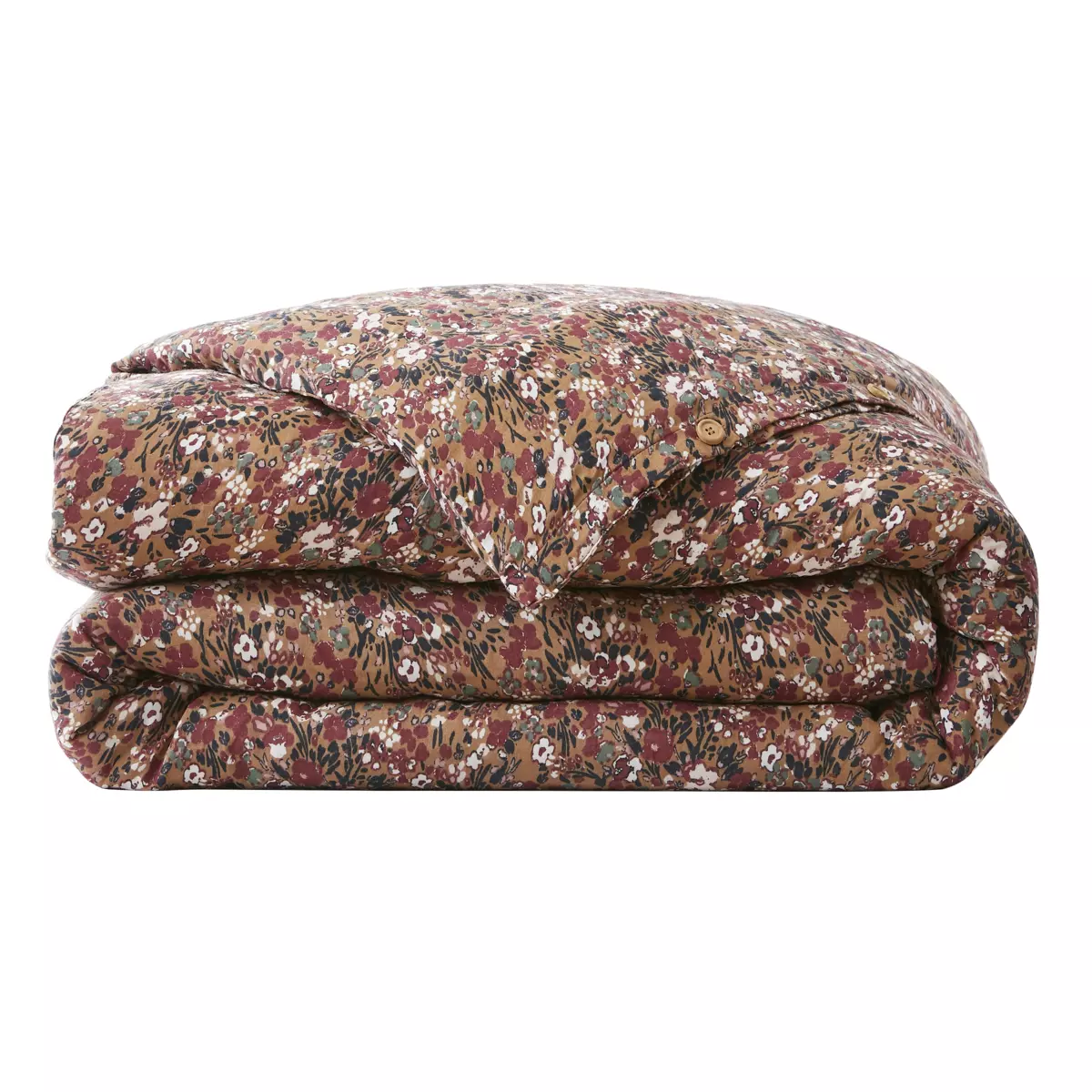 Bettbezug aus Baumwoll-Gaze (260 cm) Constance Camel