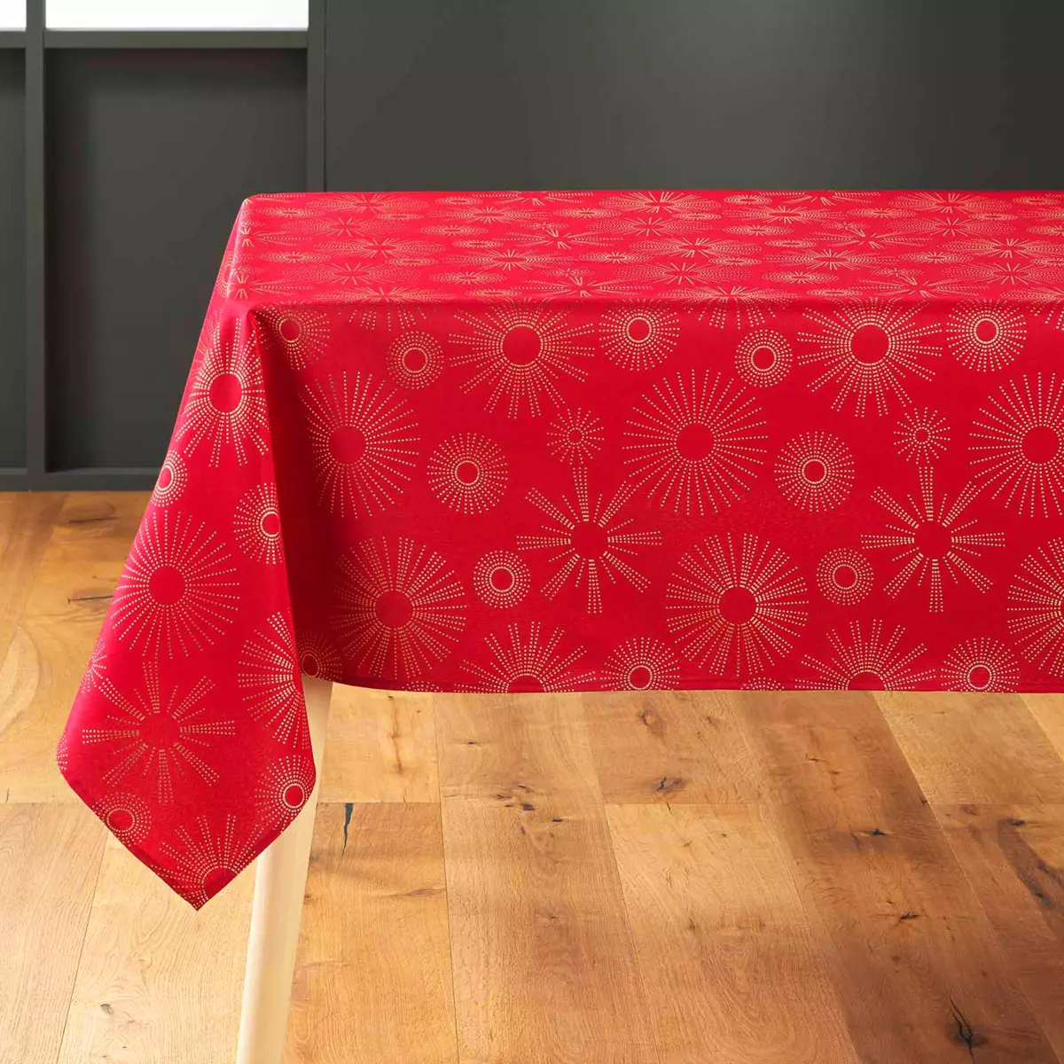 Tovaglia rettangolare (L240 cm) Pampille métallisé Rosso 3