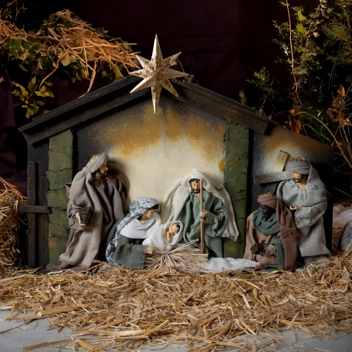 NATIVITY SET FRAME - 35CM