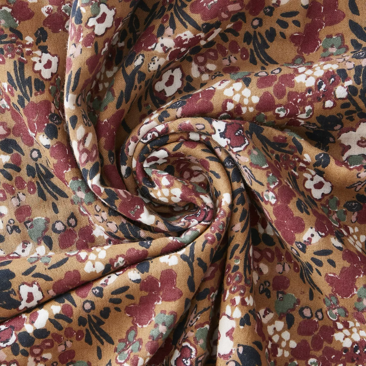 Housse de couette gaze de coton (200 cm) Constance Camel