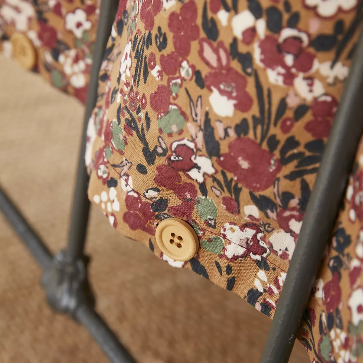 Bettbezug aus Baumwoll-Gaze (140 cm) Constance Camel