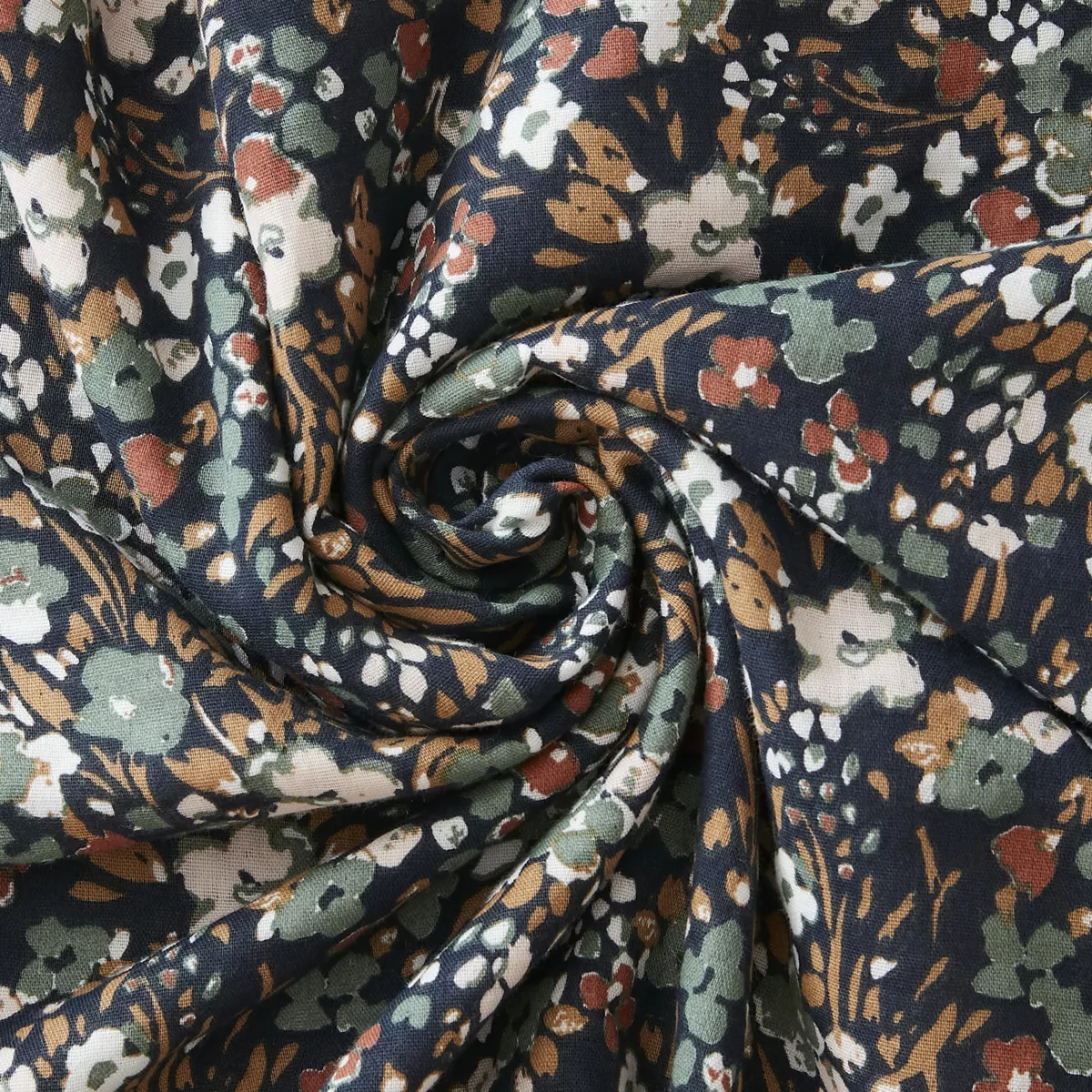 Funda de almohada cuadrada en gasa de algodón (60 cm) Constance Azul noche