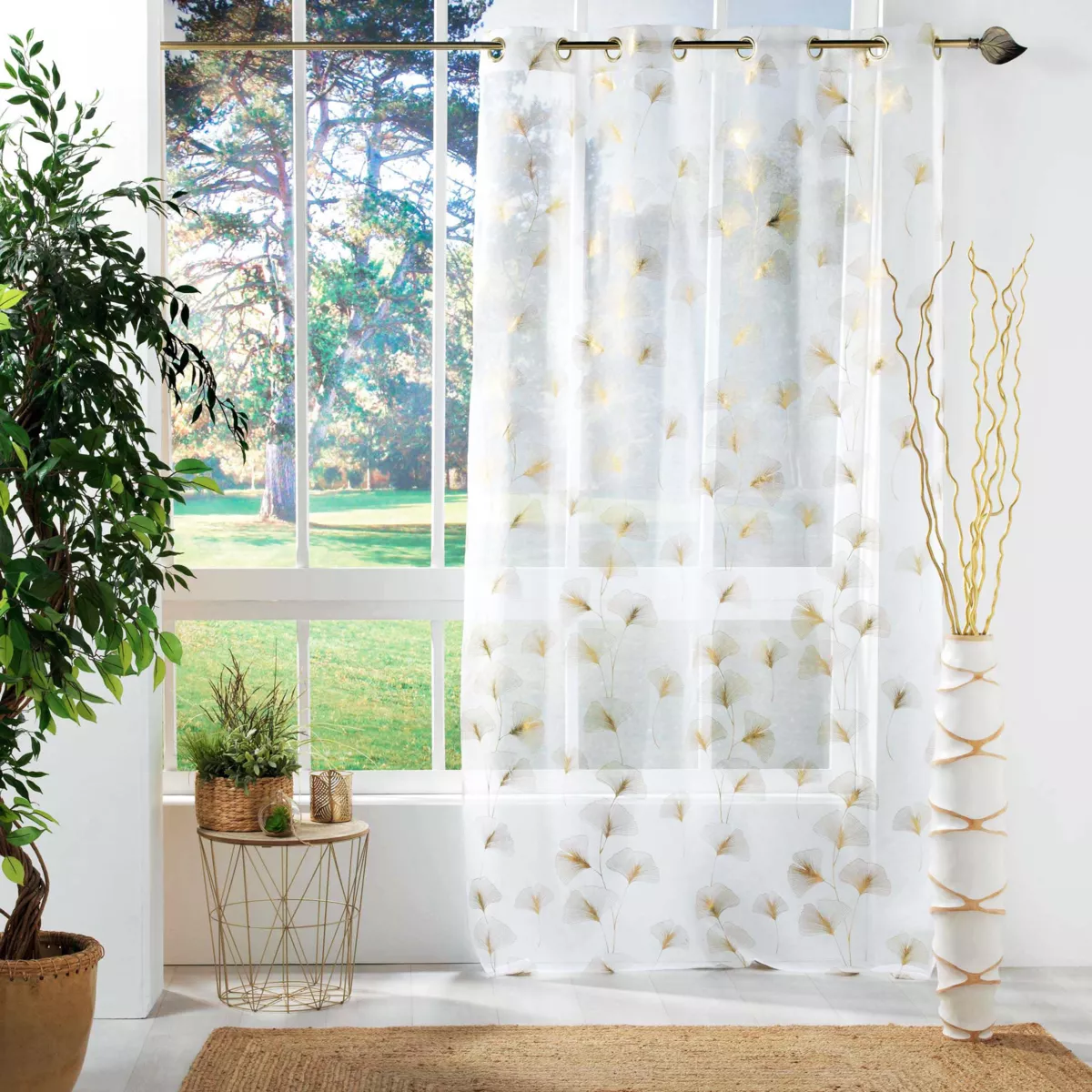 Tenda trasparente (140 x 240 cm) Ginkgold Oro 1