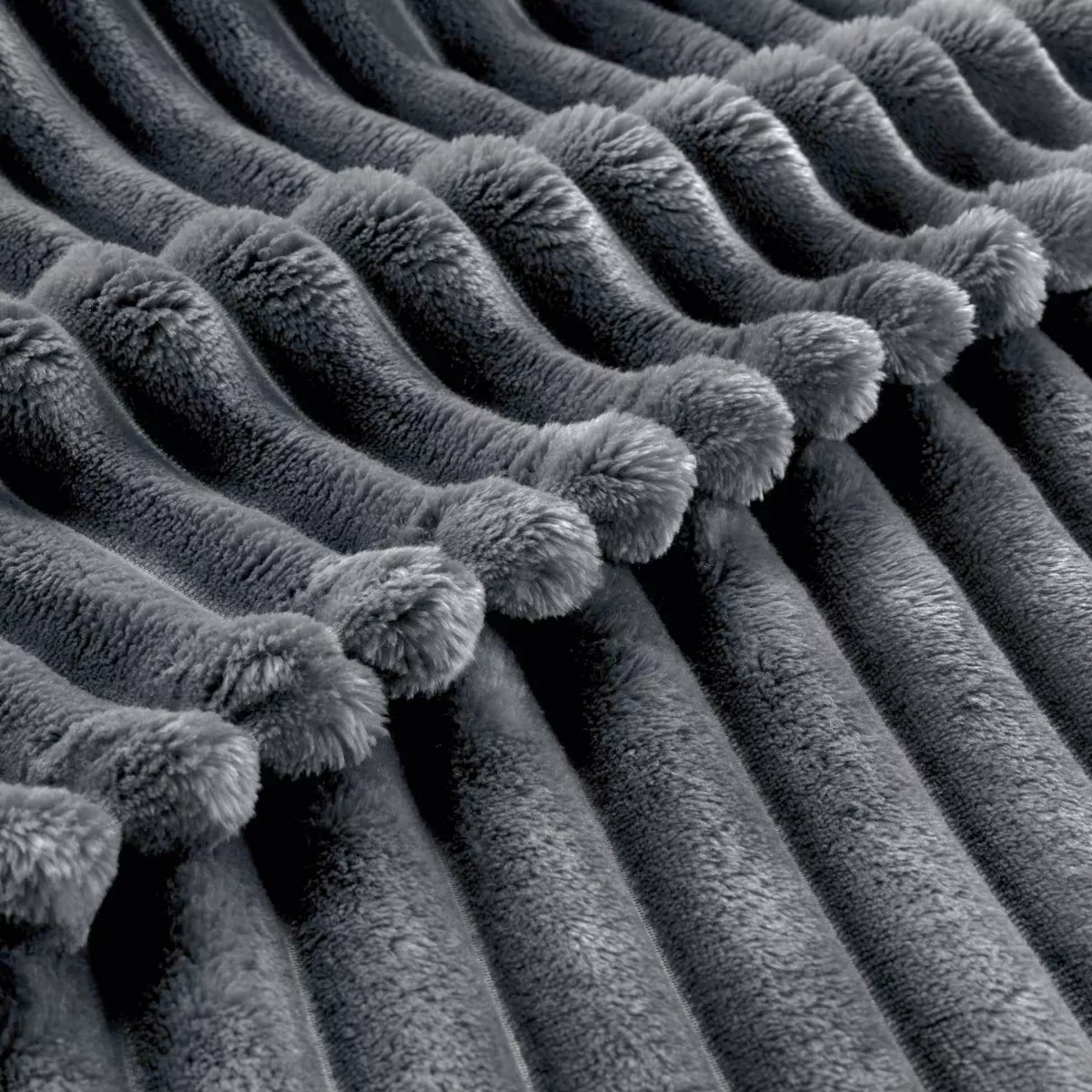 Manta tersa (220 cm) Kalie Gris antracita