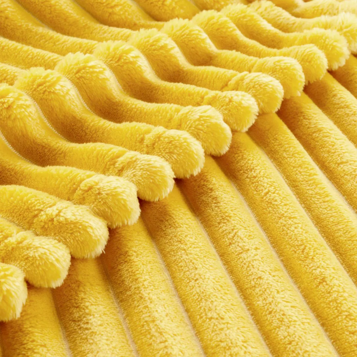 Plaid doux (150 cm) Kalie Jaune