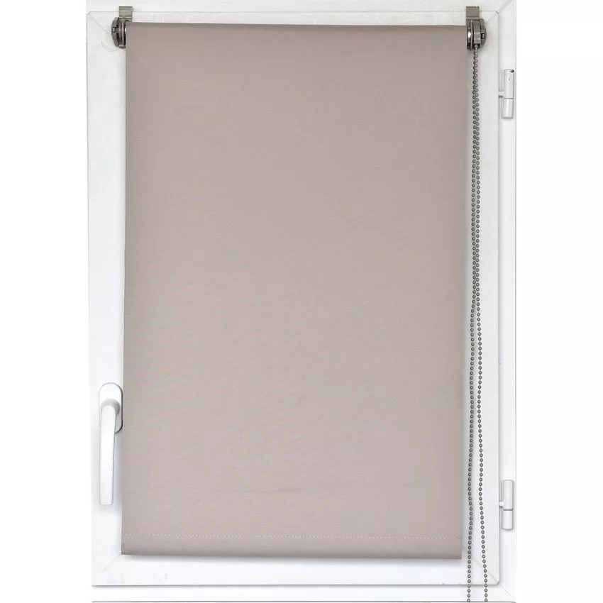 Tenda a rullo oscurante Tinta unita (60 X alt. 90 cm) Beige
