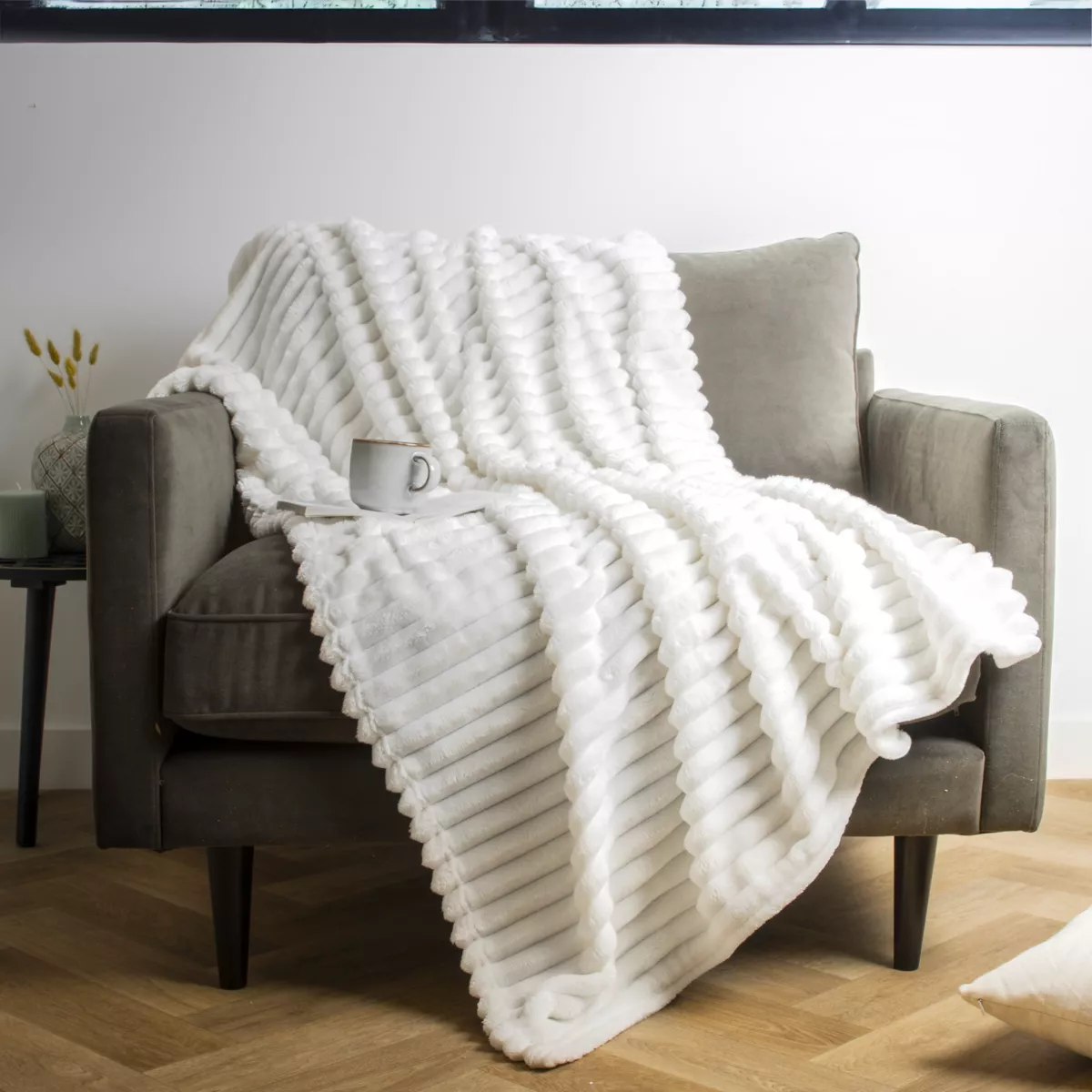 Plaid morbido (150 cm) Kalie Avorio 1