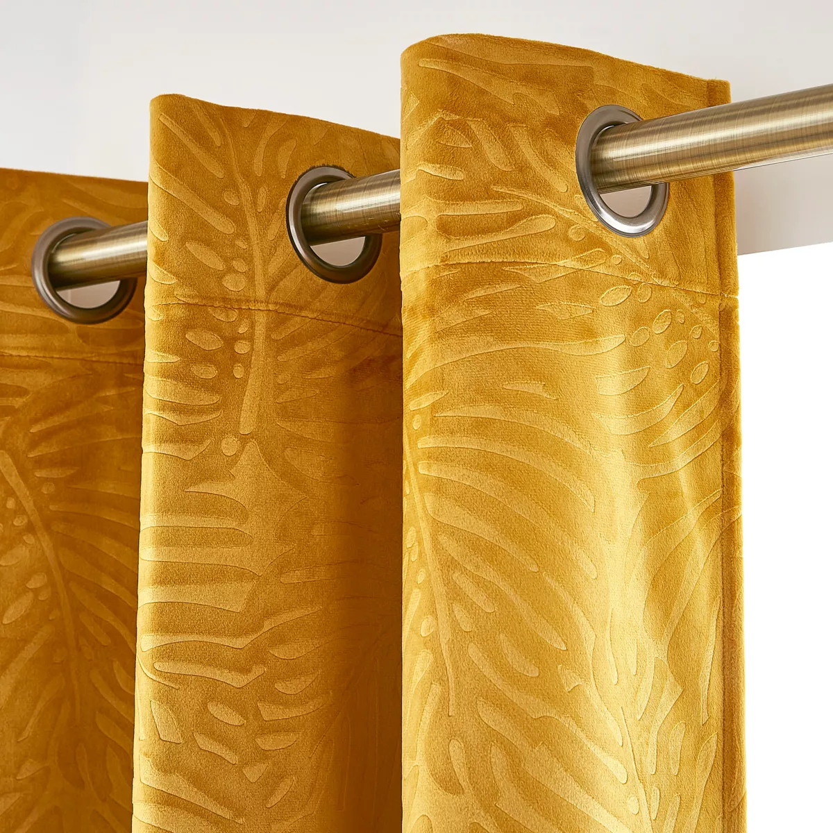 Verdunkelungsvorhang (140 x 180 cm) Fern Ockergelb