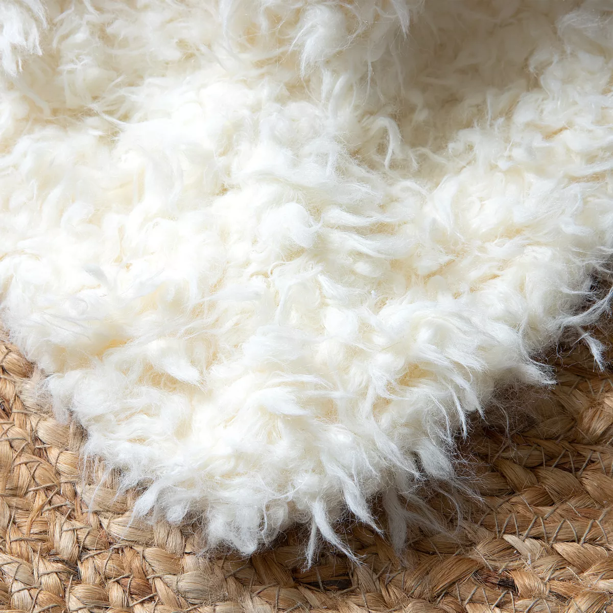 Plaid i kunstpels (130 x 160 cm) Caline Off-white