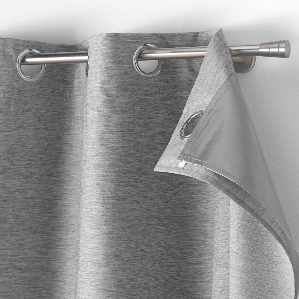 RIDEAU OEI DOUBLURE AMOV. 140x260 CM CHAMBRAY/POLYESTER/TPU COVERLINE ANTHRACITE