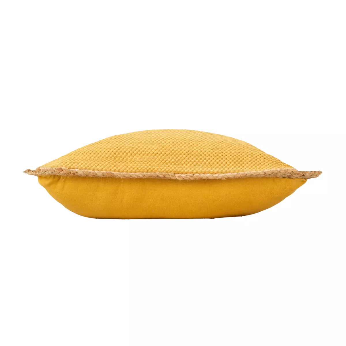 Cojín cuadrado en yute y algodón (45 x 45 cm) Akina Amarillo ocre