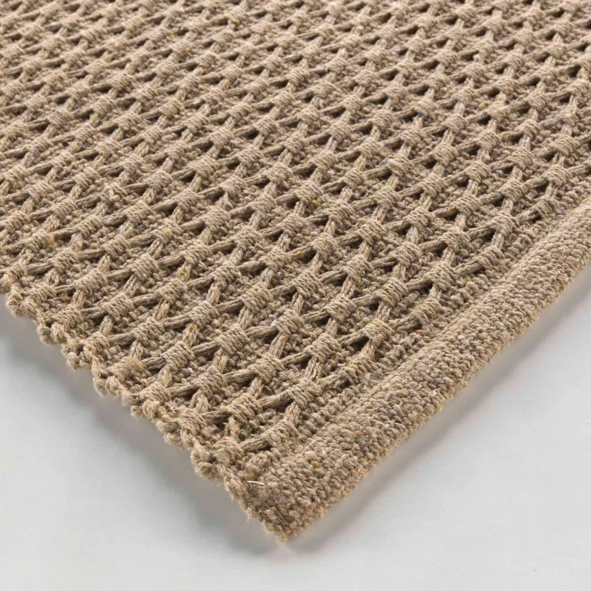 TAPIS RECTANGLE 50 x 80 CM COTON/POLYESTER TISSE ALIVIA CAMEL