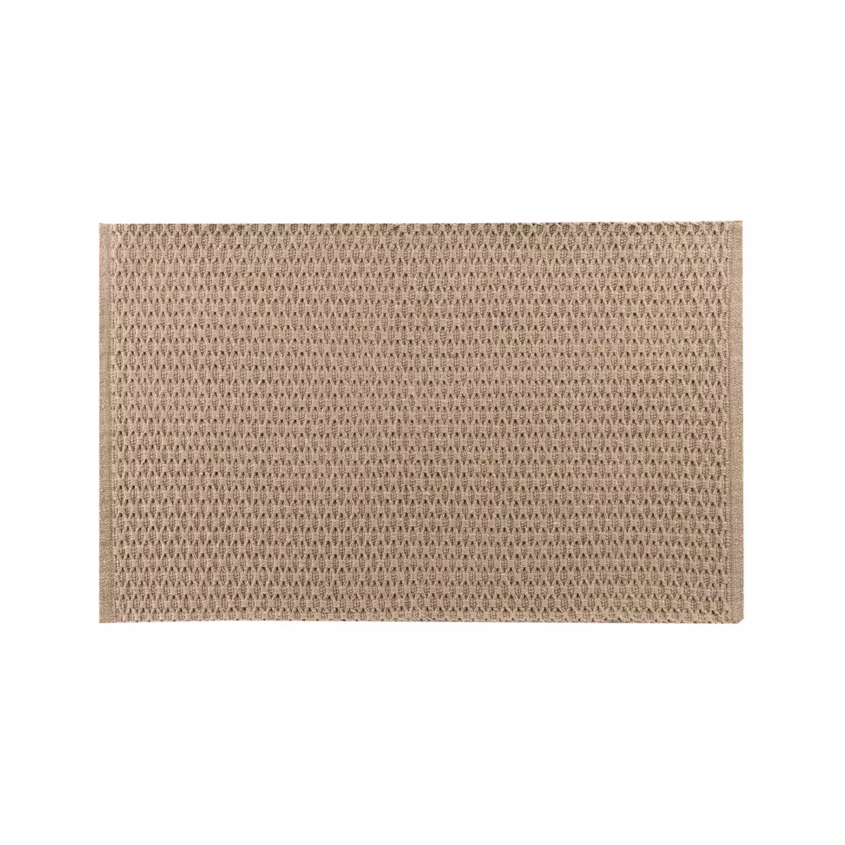 TAPIS RECTANGLE 50 x 80 CM COTON/POLYESTER TISSE ALIVIA CAMEL
