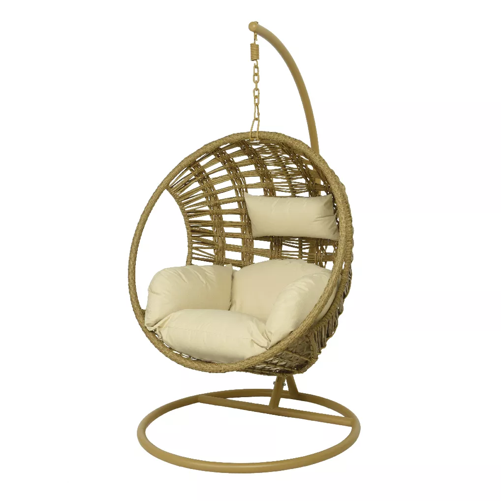 Fauteuil oeuf Jakarta resine tressee outdoor
naturel L105.00-W128.00-H196.00cm